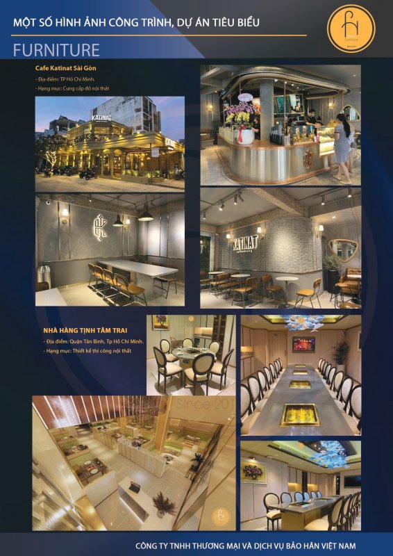 Cung cấp nội thất cho chuỗi cafe Katinat